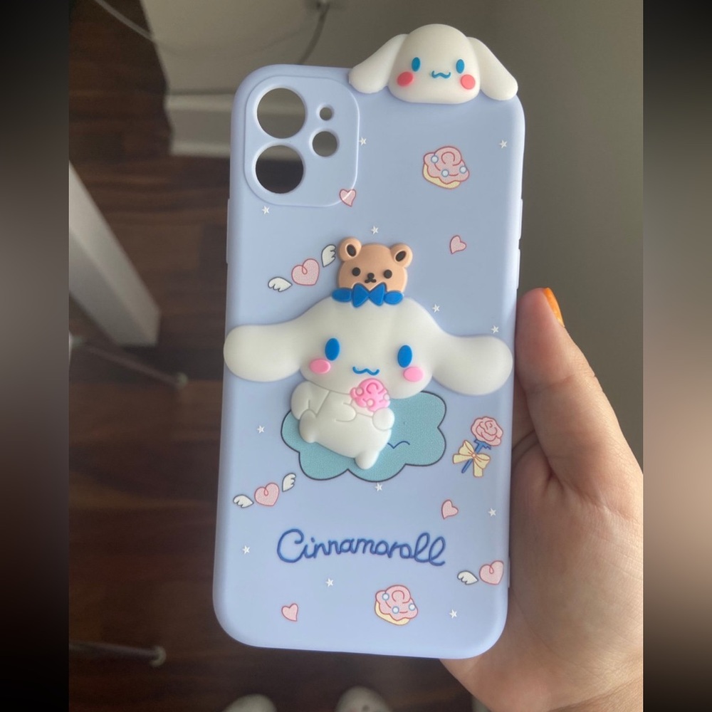 Sanrio Hello Kitty Cinnamoroll iPhone 11 Apple Case & Drawstring Pouch - Picture 3 of 7